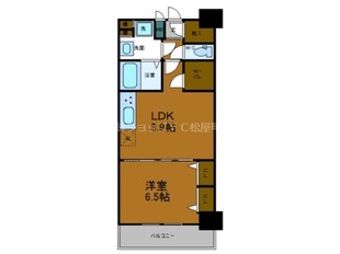 クリスタルグランツ心斎橋ＥＡＳＴの物件間取画像